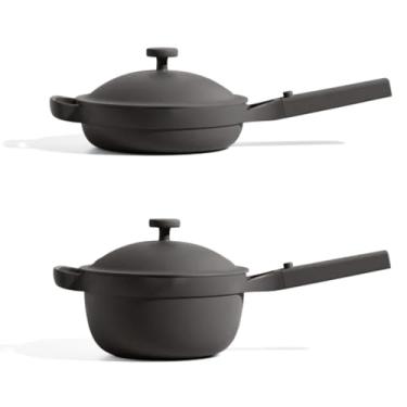 Imagem de Our Place Mini conjunto de utensílios de cozinha | Conjunto de 6 peças de panelas de cerâmica com Mini Always Pan & Mini Perfect Pot | Seguro para indução e forno até 232 °C | Antiaderente, livre de