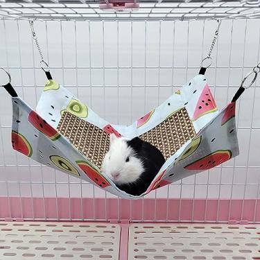Imagem de Pequeno Animal Refrigeração Hammock Cozy Rattan Cotton Taber Summer Pet Hammock Cage Ao Ar Livre Uso de Cobaia Redent (Melancia)