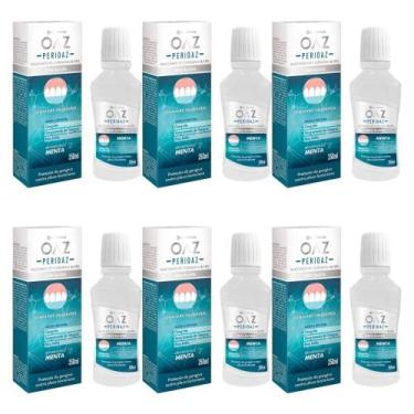 Imagem de Kit Enxaguante Bucal Perioaz Sabor Menta 6 Caixas 250ml Cada - EUROFAR