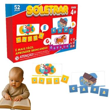 Imagem de Brinquedo Educativo Infantil Soletrar Palavras Letras Oferta - Pais e 
