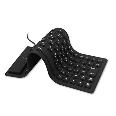 Imagem de Teclado de silicone à prova d'água dobrável flexível USB Mini à prova de poeira