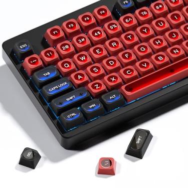 Imagem de Teclas Cat Eye PBT, XVX Novo Perfil MAX Teclas translúcidas 75% com luar crescente, brilham através de teclas personalizadas, teclas de PC Jelly para teclados mecânicos (136 teclas, apenas teclas) -