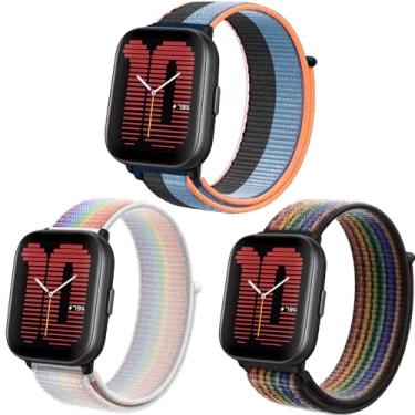 Imagem de Harikiri Pulseiras compatíveis com Active 42 mm/GTS 4 Mini/GTS 4/3/GTS 2 Mini/2/2e, pulseira de nylon de 20 mm para Bip Lite/Bip U/Bip U Pro/Bip 3/Bip 3 Pro/GTR de 42 mm
