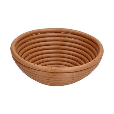 Imagem de Cesta de Fermentação de Pão, Plástico Inovador Em Formato de Pão Com Compra de Pão Lavável Tigela de Prova de Massa para Assar Pão de Fermento Em Casa Profissional (Round 16x6cm,
