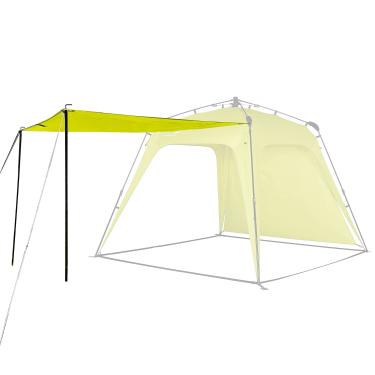 Imagem de Mobihome Tenda De Acampamento Com Cobertura Retrátil E Sombra, 2,4 M Largura - Cabana Esportiva Portátil Instantânea, Fácil Montar Desmontar, Proteção Uma Parede Incluída (Toldo Verde)