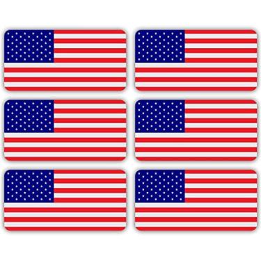 Imagem de 6 adesivos de chapéu rígido com bandeira furtiva dos EUA, decalques de capacete Black Ops | Etiquetas de equipamentos militares moral tático caixa de ferramentas de capacete com bandeira americana dos