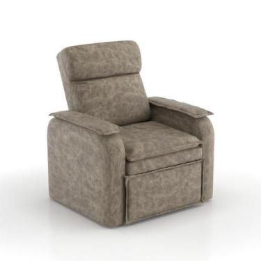 Imagem de Poltrona Reclinável Comfort Camurça Bege - Modern