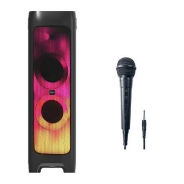 Imagem de Caixa de Som Torre Flamebox DJ 5000W RMS BT + Microfone com Fio Pulse Pro 3 - SP512B SP512B
