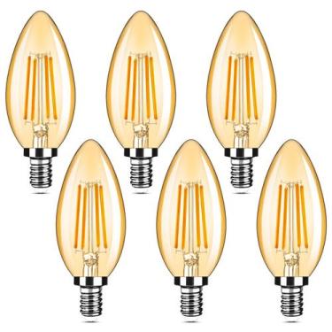 Imagem de Lâmpadas LED de candelabro Yochoice 4W 2200K âmbar branco quente