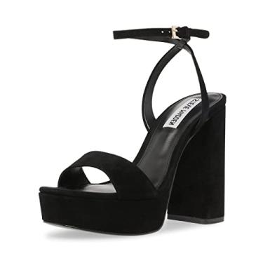 Imagem de Steve Madden Sapatos Femininos Lessa, Camurça preta, 7.5