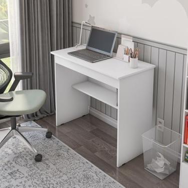 Imagem de Escrivaninha mesa de computador 1 gaveta estudo quarto (BRANCA)