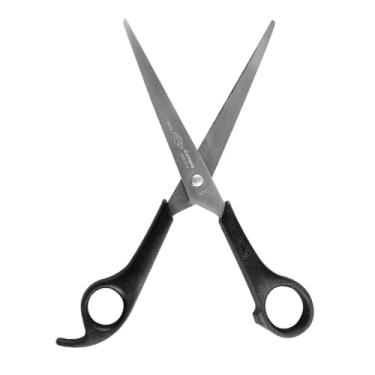 Imagem de Tesoura para Barbeiro Profissional, 19cm, Aço Inoxidável, Lâminas Serrilhadas