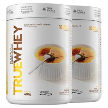 Imagem de Kit 2 Whey Protein Isolado Baunilha Brulee 418g True Source