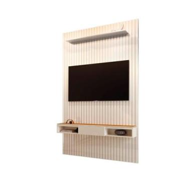 Imagem de Home Suspenso AR 1.39m Ripado Para TV 55'' Polegadas Cor Off White / C