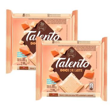 Imagem de Kit 2 Chocolate Garoto Talento Branco com Doce de Leite 85g