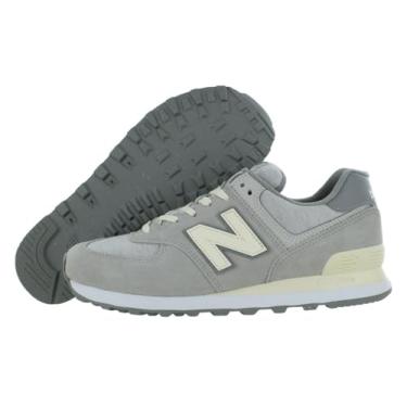Imagem de New Balance Tênis de corrida masculino 574 Classics, Cinza/Bege-Cinza/Cinza Cinza, 10.5 Women/9 Men