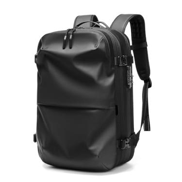 Imagem de Asixxsix Mochila a Vácuo, Mochila de Viagem a Vácuo Expansível, Separação Seca de Chuva à Prova de Chuva, Carregue Mochilas Com Compartimento de Sapatos, Bolsas de Compressão Casual Daypack (Preto)