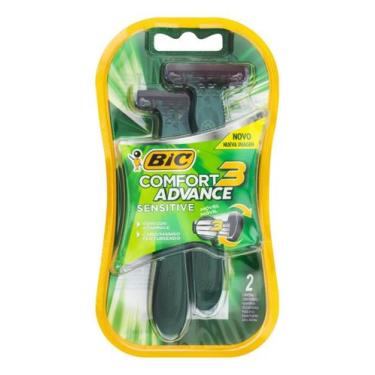 Imagem de Kit c/ 2 Barbeador BIC Comfort 3 Advance Sensitive