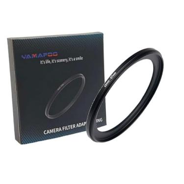 Imagem de Adaptador de anel de metal para cima/para baixo compatível com câmeras mirrorless DSLR Lens, conversor de rosca de filtro UV CPL ND, preto (82-67)