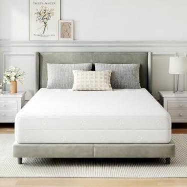 Imagem de Novilla Colchão Queen, colchão Queen de 30 cm, colchões de espuma confortáveis com design de corte de ar e capa respirável para sono noturno refrescante e alívio de pressão, certificado CertiPUR-US