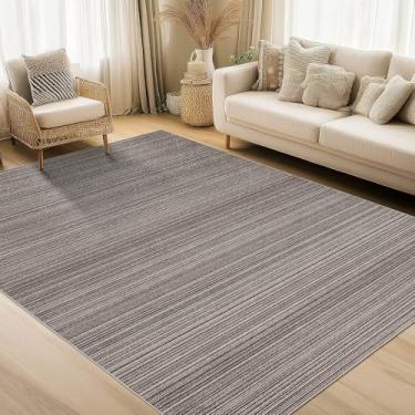 Imagem de COZYLOOM Tapete de área extra grande, 25,5 x 30,5 cm, moderno com forro antiderrapante, tapete lavável fino, dobrável, macio, revestimento de pelo baixo, tapete impresso para escritório de hotel