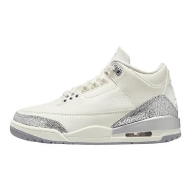 Imagem de Tênis feminino retrô Air Jordan 3 (CK9246-100, vela/prata metálico/cinza cimento), Vela, 37