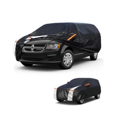 Imagem de Capa de carro SUV grande para Dodge Caravan 1984-2020 100% à prova d'água para todos os climas, capas externas completas para uso externo, chuva, sol, vento, proteção UV.