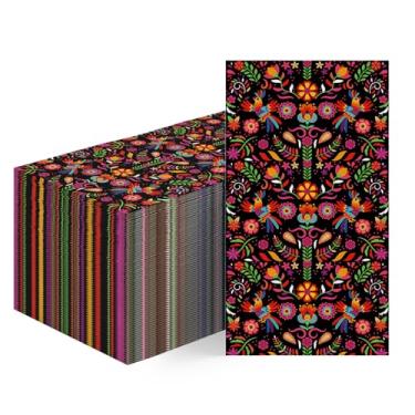 Imagem de Horaldaily 100 guardanapos de papel descartáveis mexicanos fiesta decorativos para convidados, toalha de mão com tema de cinco de maio com tema de festa de cinco de maio para festa, almoço, jantar