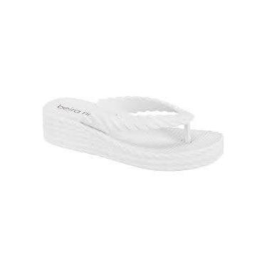 Imagem de Sandália Plataforma Beira Rio Ana Bella Salto 5 Original, Branco, 37