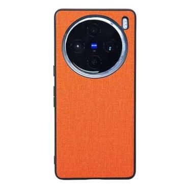 Imagem de Capas Compatível com VIVO X100,Design de padrão de tela,Pproteção completa de 360°,Pplástico macio,Proteção contra queda-Orange