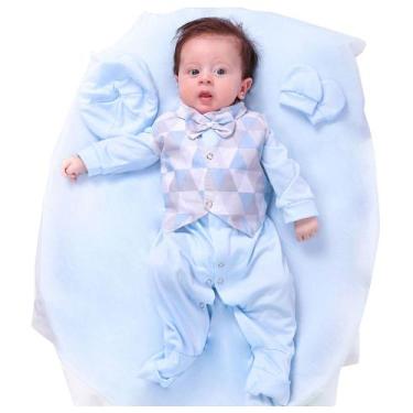 Imagem de Saída de Maternidade Menino Aconchego Pequeno Baby 05 Peças P - Amora 