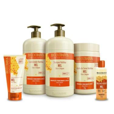Imagem de Kit Bio Extratus Mel Sh. Cond. Máscara 1Kg Finaliz 150G Umec