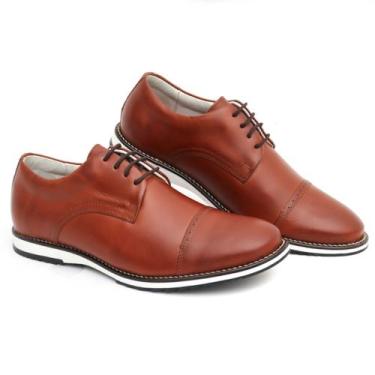 Imagem de Sapato Oxford Casual Masculino Brogue Premium Couro Confort - Mr. Ligh