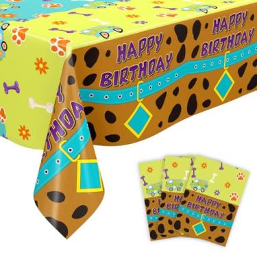 Imagem de Chilamics 2 peças de toalha de mesa descartáveis, artigos de festa de aniversário e decorações para crianças, mesas retangulares para chá de bebê 187 x 106 cm (multicolorida17)