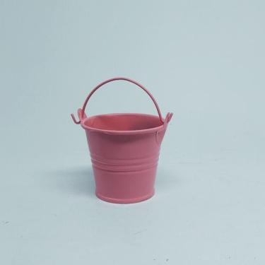 Imagem de Mini Balde Colorido Alumínio C Alça Decoração Lembrancinha, Balde Alum
