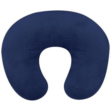 Imagem de Capa de almofada de amamentação de musselina, capa de almofada de algodão para bebês meninas e meninos, fronha de amamentação respirável macia para recém-nascido, capa removível para travesseiros de