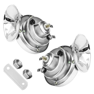 Imagem de Yourkar 2 buzinas de carro altas, buzina elétrica de caracol impermeável de 12 V, buzinas de tom alto 300DB substitui carros, SUVs, caminhões, motocicletas, carros elétricos, acessórios universais