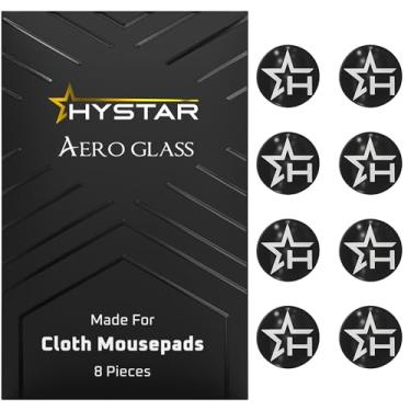 Imagem de Hystar Aero Glass | 8 patins de mouse com pontos de vidro para mousepads de pano | Vidro temperado polido | Forte, suave e rápido