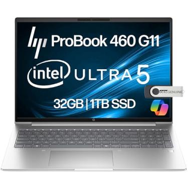 Imagem de HP ProBook 460 G11 Business Laptop 40.6 cm FHD+ Display, Intel Core Ultra 5 125U (Beats i7-1355U), 32GB DDR5 RAM, 1TB NVMe, Wi-Fi 6E, RJ-45, Webcam, teclado retroiluminado, Win 11 Pro - Pike Silver
