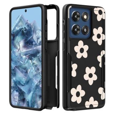 Imagem de Plakill Capa feminina para Moto G Stylus 5G 2025 - Capa de telefone feminina com design estético e flor preta, resistente, proteção à prova de choque, grau militar, para Motorola Moto G Stylus 5G 2025