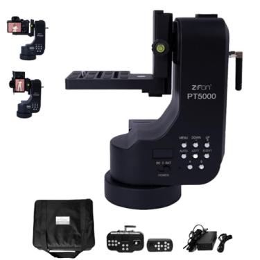Imagem de ZTIANFOTO PT5000 Cabeça panorâmica rotativa motorizada automática de 360° com controle remoto, eixo universal profissional, suporta câmera de 5 kg (5 kg), inclinação panorâmica, vídeo, cabeça de tripé