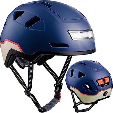 Imagem de XNITO Capacete de bicicleta com luzes LED – Capacete de bicicleta urbano para adultos, homens e mulheres – Certificado duplo CPSC e NTA-8776 – E-Bikes, Scooters, One Wheel, Commuter, Mountain