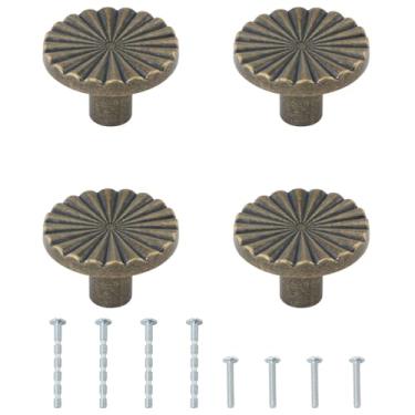 Imagem de ITROLLE 4 peças puxadores de armário/gaveta de liga de zinco 3 x 2 x 1 mm cozinha banheiro penteadeira ferragens puxadores com parafusos adequados para guarda-roupas artesanato caixa de madeira