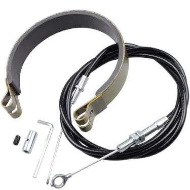 Imagem de Riyitauto Pino da faixa de freio traseiro de 10 cm com kit de cabo do acelerador de 152 cm para Go Kart Manco 8252 ASW Yard Cart Mini Bike Dune Buggy Predator 212cc 420cc 196cc 6,5hp ATV Tambor de