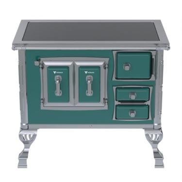 Imagem de Fogão a Lenha GII N 1 Sec Xviii Premium Turquesa Saida Esquerda