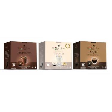 Imagem de Capsula Cafe Italle Dolce Gusto Chocolate 3 sabores Gourmet 30 Capsula