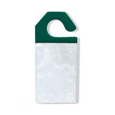 Imagem de Crachá Estacionamento Retrovisor Suporte Veiculo Verde 5Un - Emax