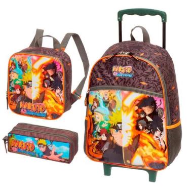 Imagem de Mochila Rodinha + Lancheira + Estojo Duplo Naruto Dattbebayo - Pacific