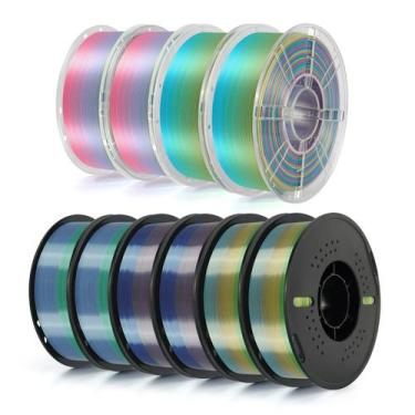 Imagem de Filamento de impressora 3D Kingroon Rainbow PLA 1,75 mm 10 kg