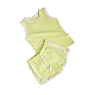 Imagem de Conjunto Infantil Regata E Shorts Para Bebês Unissex-Unissex